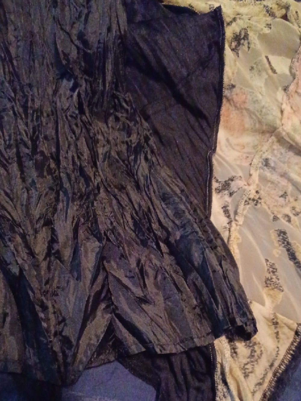 << Alberto Makali Black Multicolor Asymmetrical Handkerchief Hem Skirt - Picture 6 of 10